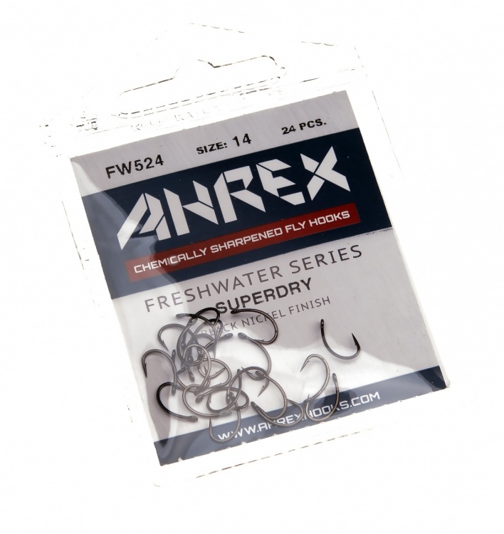 Ahrex Fw524 Super Dry Barbed #16 Trout Fly Tying Hooks